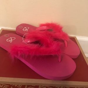 Pink flip flops